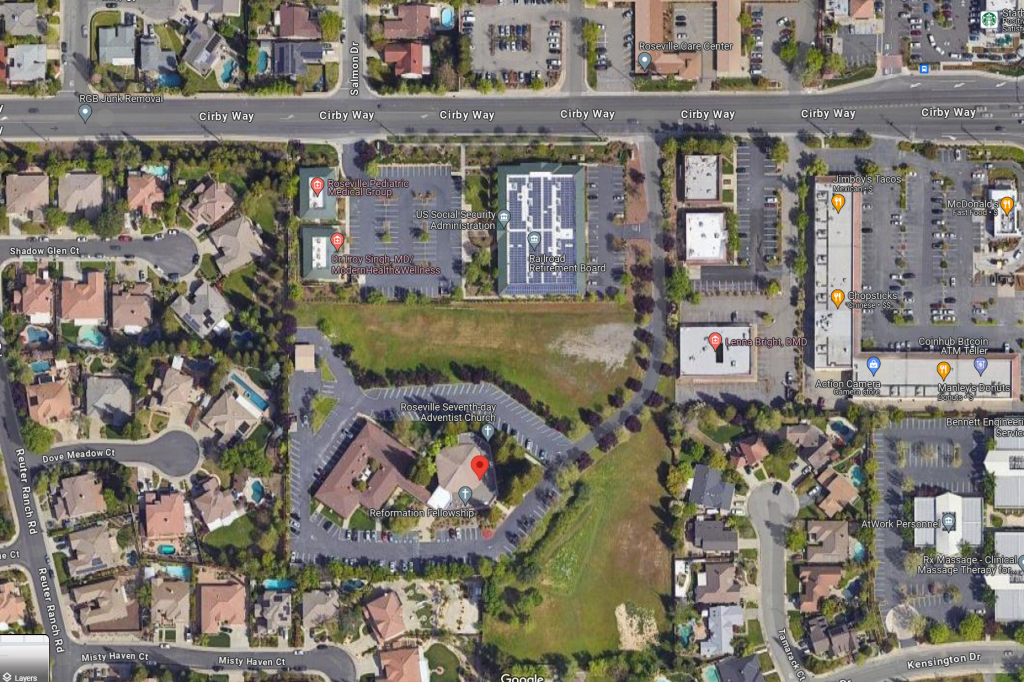 aerial satellite of church