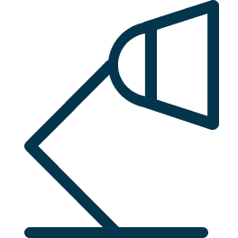 line drawing of lamp