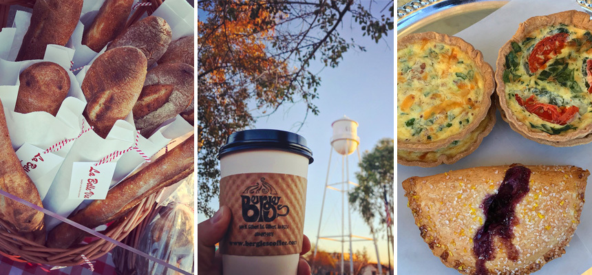 Food selections from La Belle Vie Bakery, Bergies Coffee Roast, and AZ Food Crafters