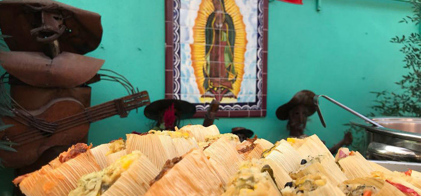 A platter of tamales in El Charro