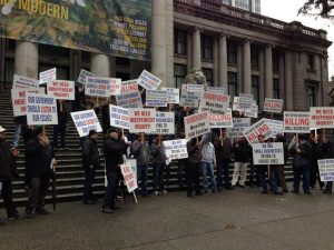 UTA protest at Vancouver Art Gallery