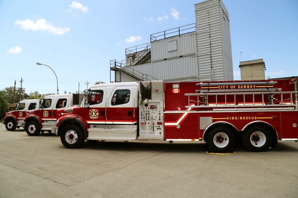 New fire trucks for Surrey Fire Service Photo: Ray Hudson