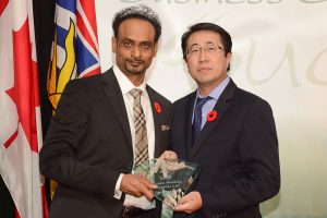 New Business of the Year: Crown Building Supplies, Gary Sangha, left with Peter Yip, Century Group Sponsor