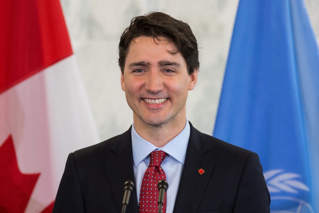 UNITED NATIONS, March 16, 2016 (Xinhua) -- Canadian Prime Minister Justin Trudeau speaks at the Secretariat Lobby at the United Nations headquarters in New York, March 16, 2016. Canada will actively run for a seat at the Security Council for a two-year term starting from 2021, Canadian Prime Minister Justin Trudeau said here on Wednesday. (Xinhua/Li Muzi/IANS)