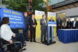 MLAs Stephanie Cadieux, Marvin Hunt and Peter Fassbender, Minister Mike Bernier, Board Chair Shawn Wilson, School Trustees Garry Thind, Laurie Larsen, Bob Holmes and Terry Allen.