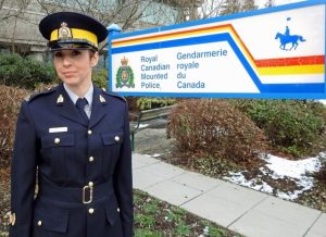 SSM McAndie in front of the Surrey Detachment Headquarters.