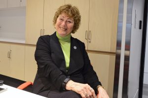 Mayor Lois Jackson in the board room of the expanded North Delta Rec Centre. Photo: Ray Hudson