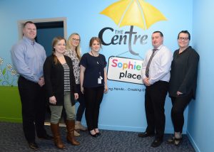 Members of the team at Sophie’s Place include from left, Cst. Jon Beggs, Justyna Litwinska, Sgt. Lyndsay O’Ruairc, Bailey Keeler, Cpl. Chris Jones, Cpl. Christine Ingleston.  