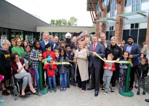 Surrey residents, visitors and local dignitaries gather for the Sept. 29 ribbon cutting ceremony and grand opening of the newly expanded Museum of Surrey and surrounding cultural campus.