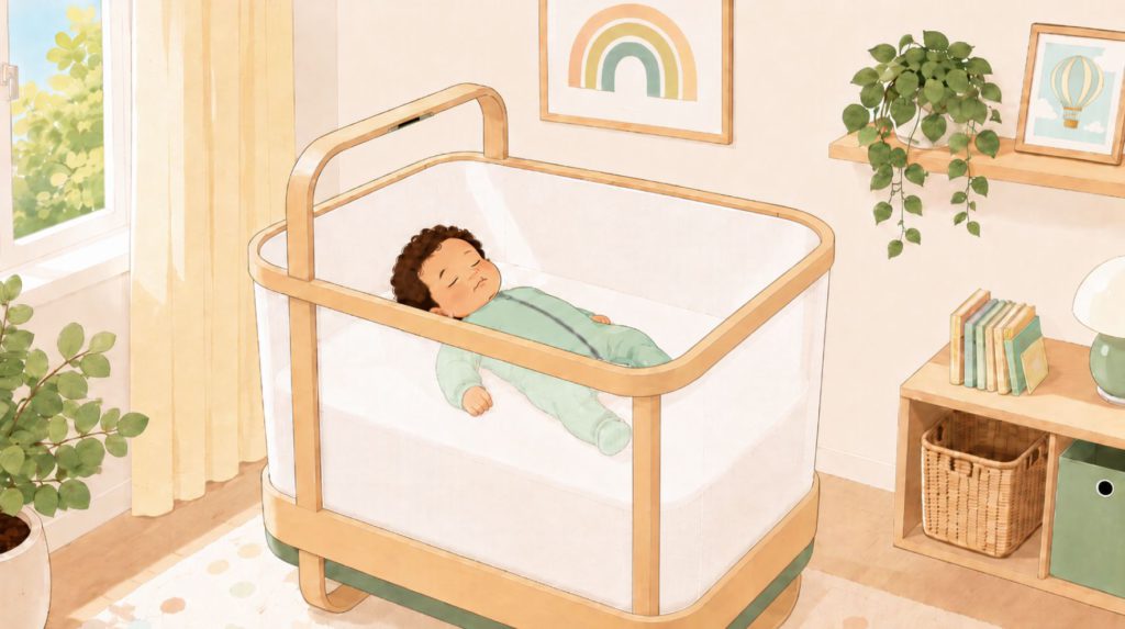 18 month old sleeping in Cradlewise nap