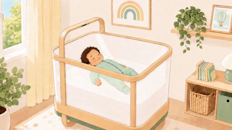 18 month old sleeping in Cradlewise nap