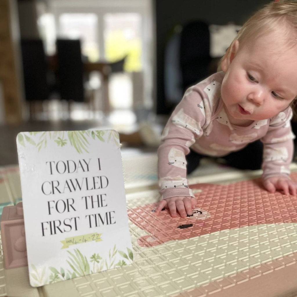 A creative way to display all those photos of babies first year