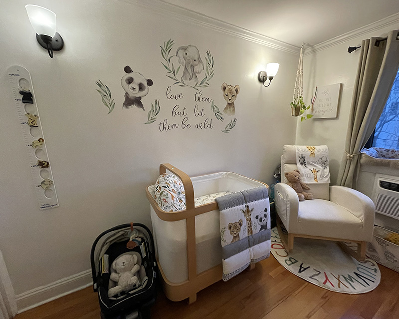 A safari themed baby nursery