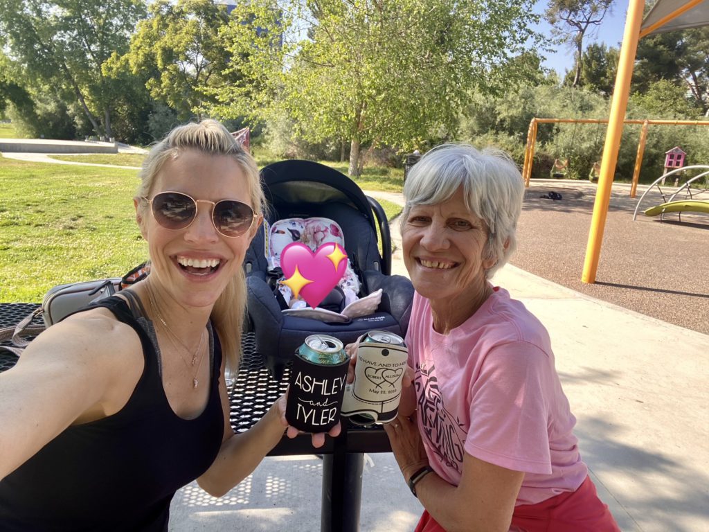 Pamela Hobby enjoying a girls day with her mother and baby Honey