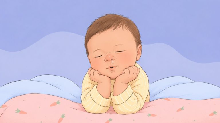 A newborn baby with flu, cold, and congestion