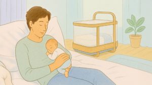 preemie sleeping with dad