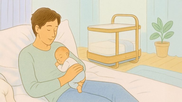 preemie sleeping with dad