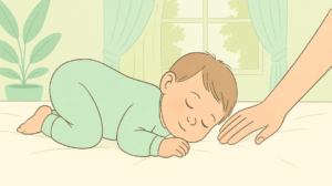 baby sleeping on tummy