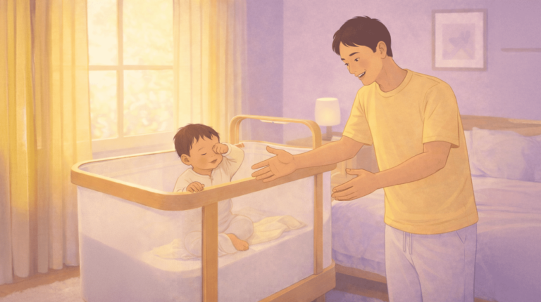 daylight savings baby in crib