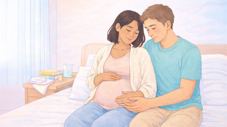 pregnant couple perineal massage