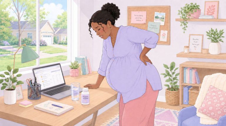 A woman having contractions and wondering what to do when labor starts