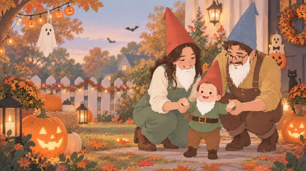 halloween baby and family