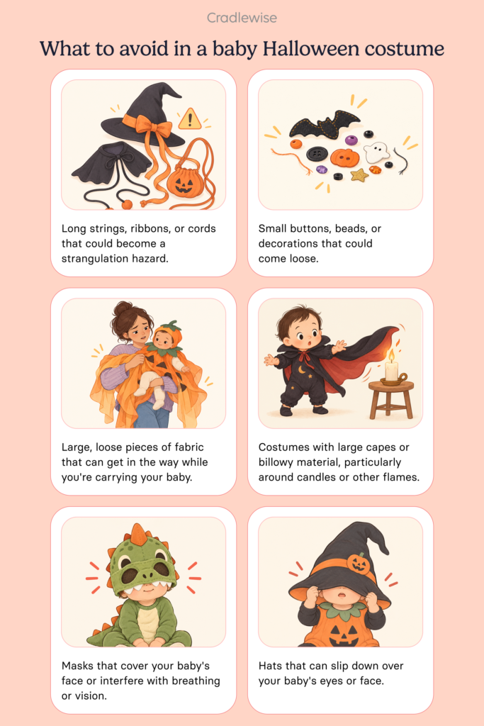 What to avoid in a baby's halloween costume