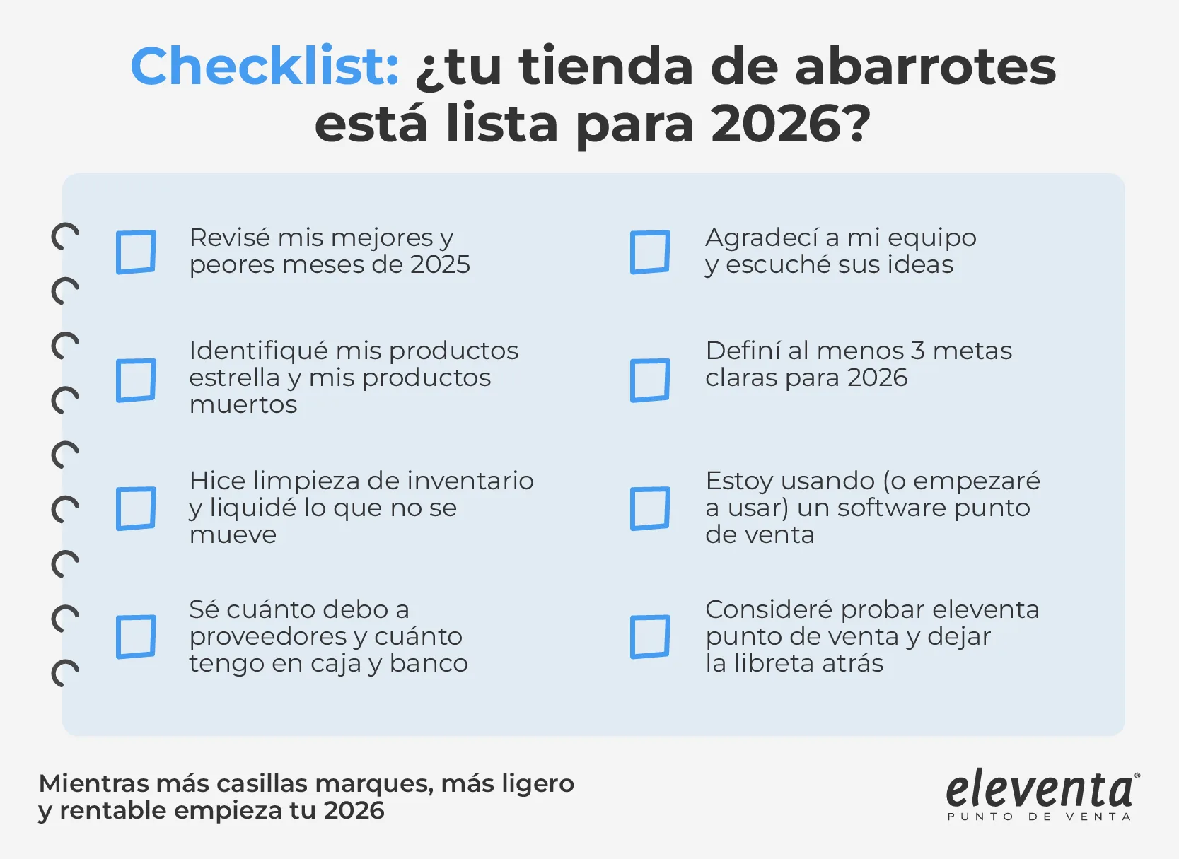 Checklist para tu tienda