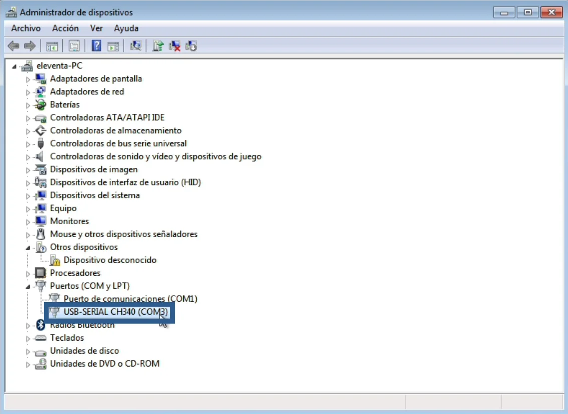 Administrador de dispositivos