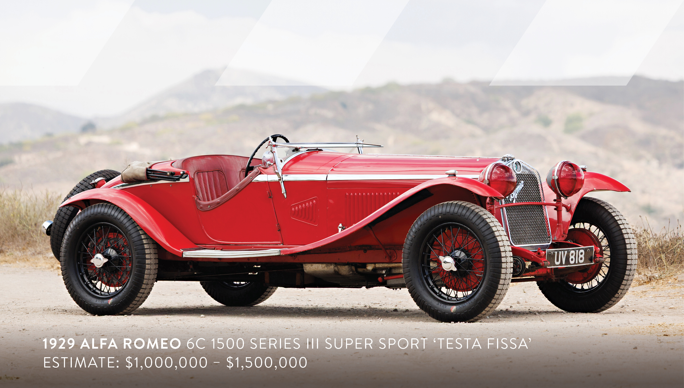 1929 Alfa Romeo 6C 1500 Series III Super Sport "Testa Fissa" with Zagato spider body