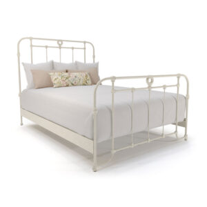 Wellington 1057 Iron bed shown in Rustic Ivory Finish.