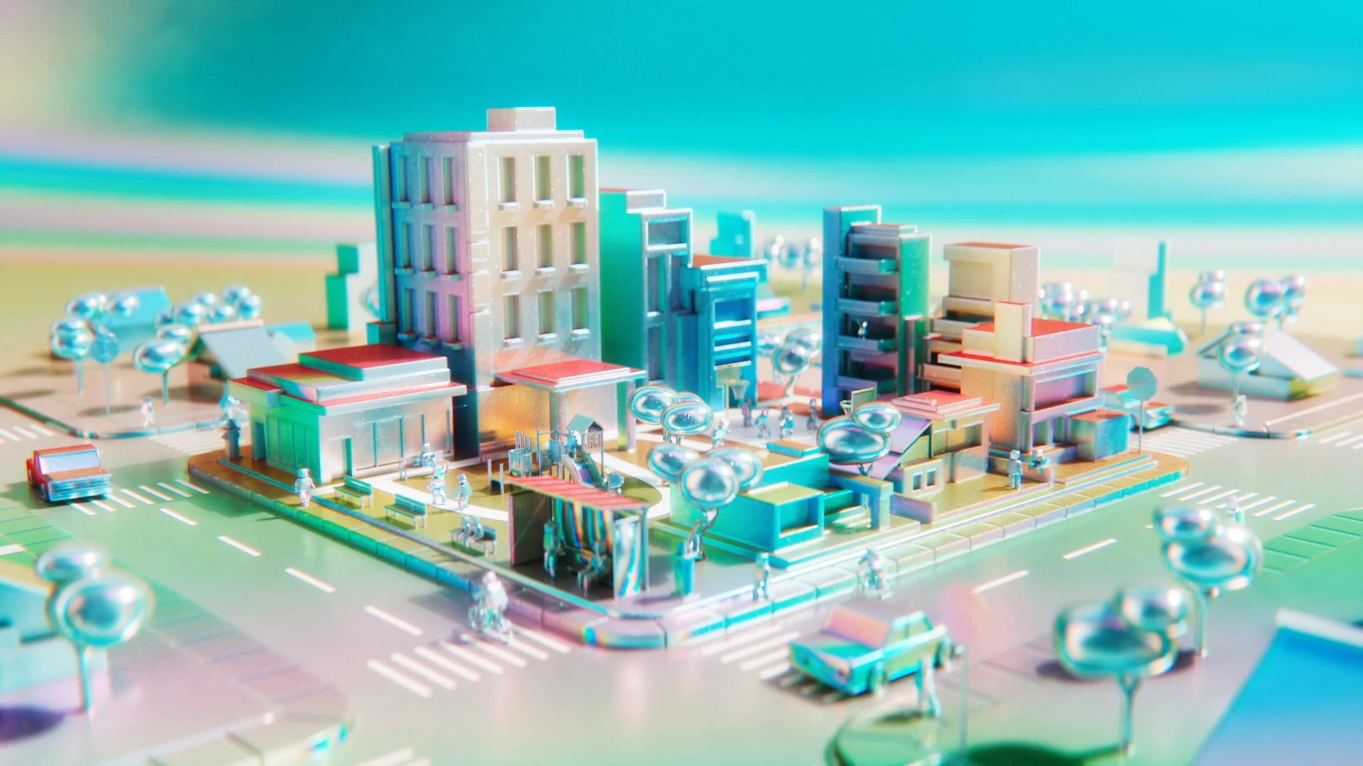 rendering of a neighborhood 'block'