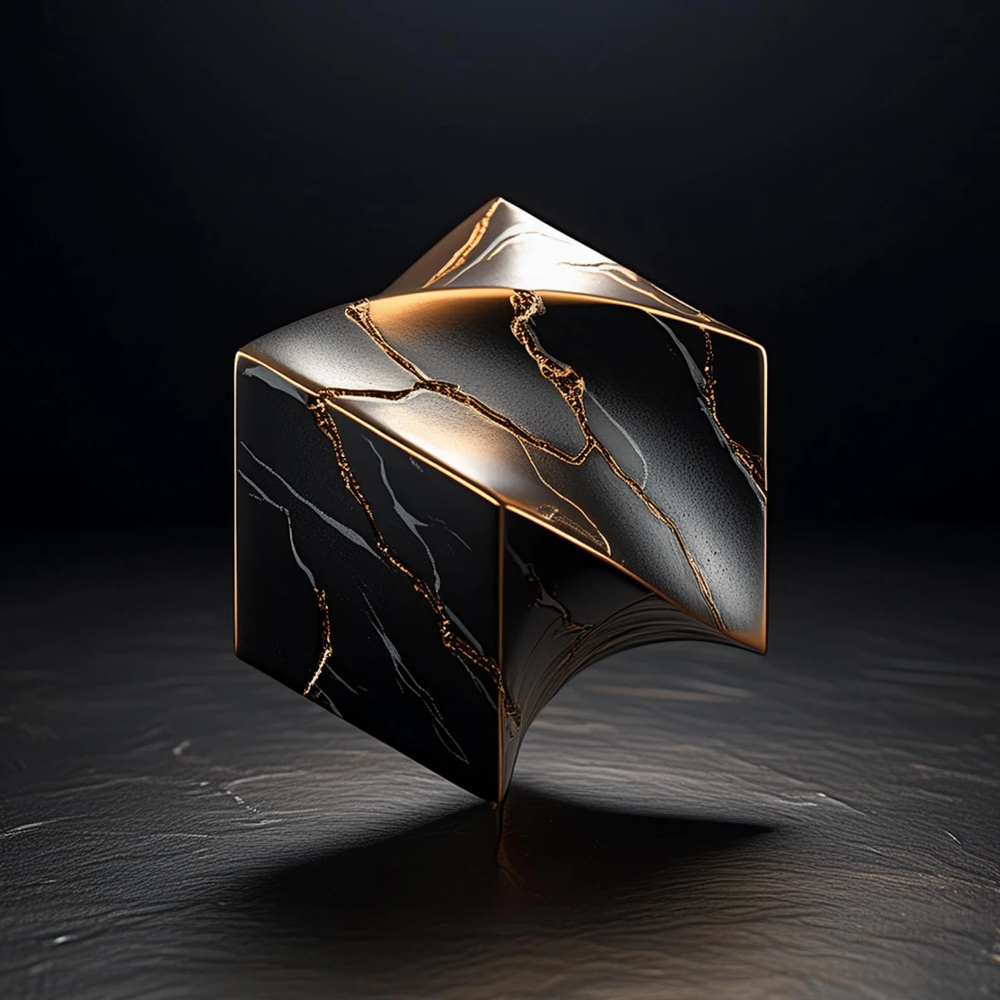 block twist rendered with an alternate material