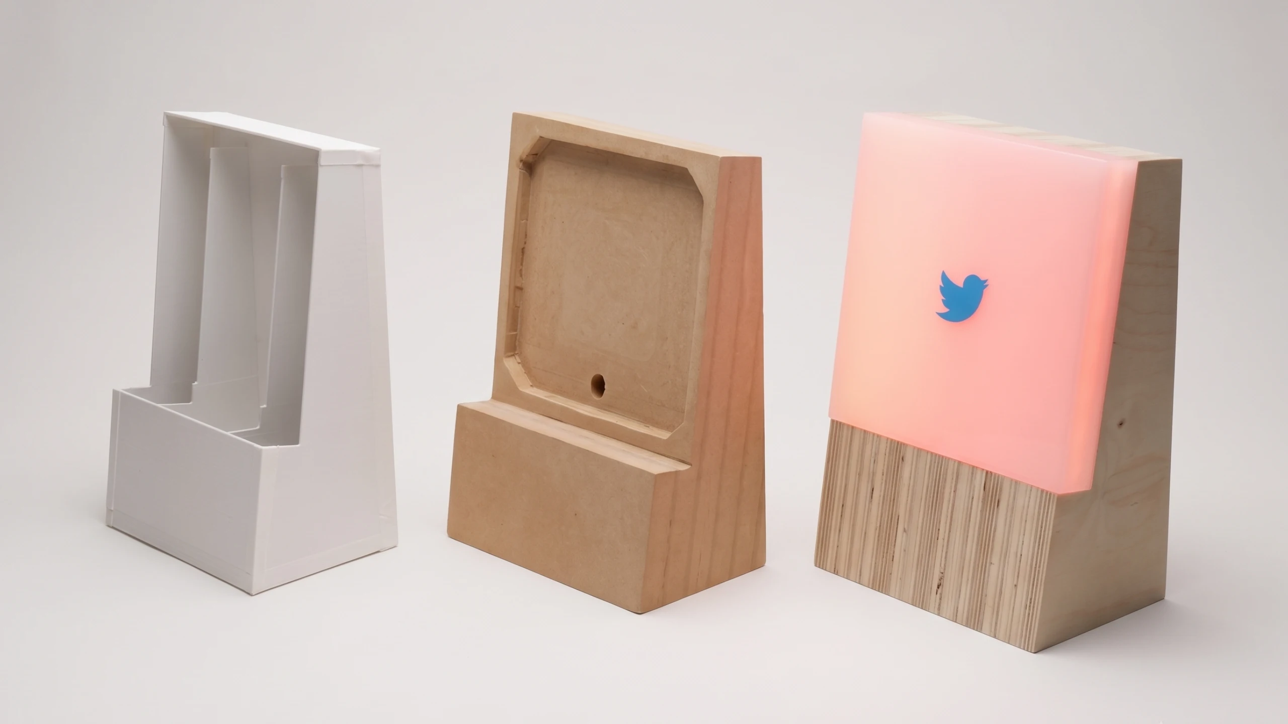 physical protoypes of a stand with a display