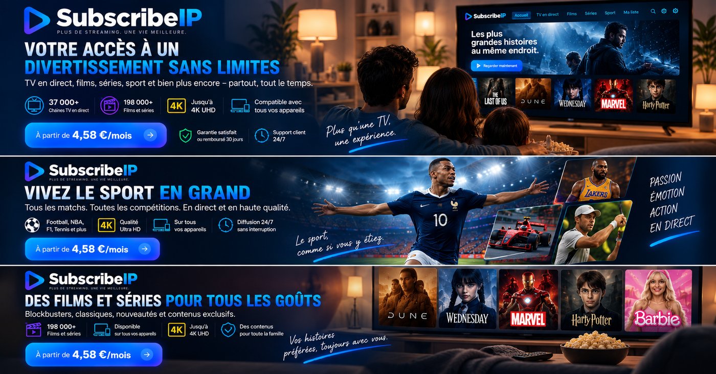 Additionnez le coût réel de l'IPTV la première année, avec l'offre, une clé de streaming et les écrans en plus.