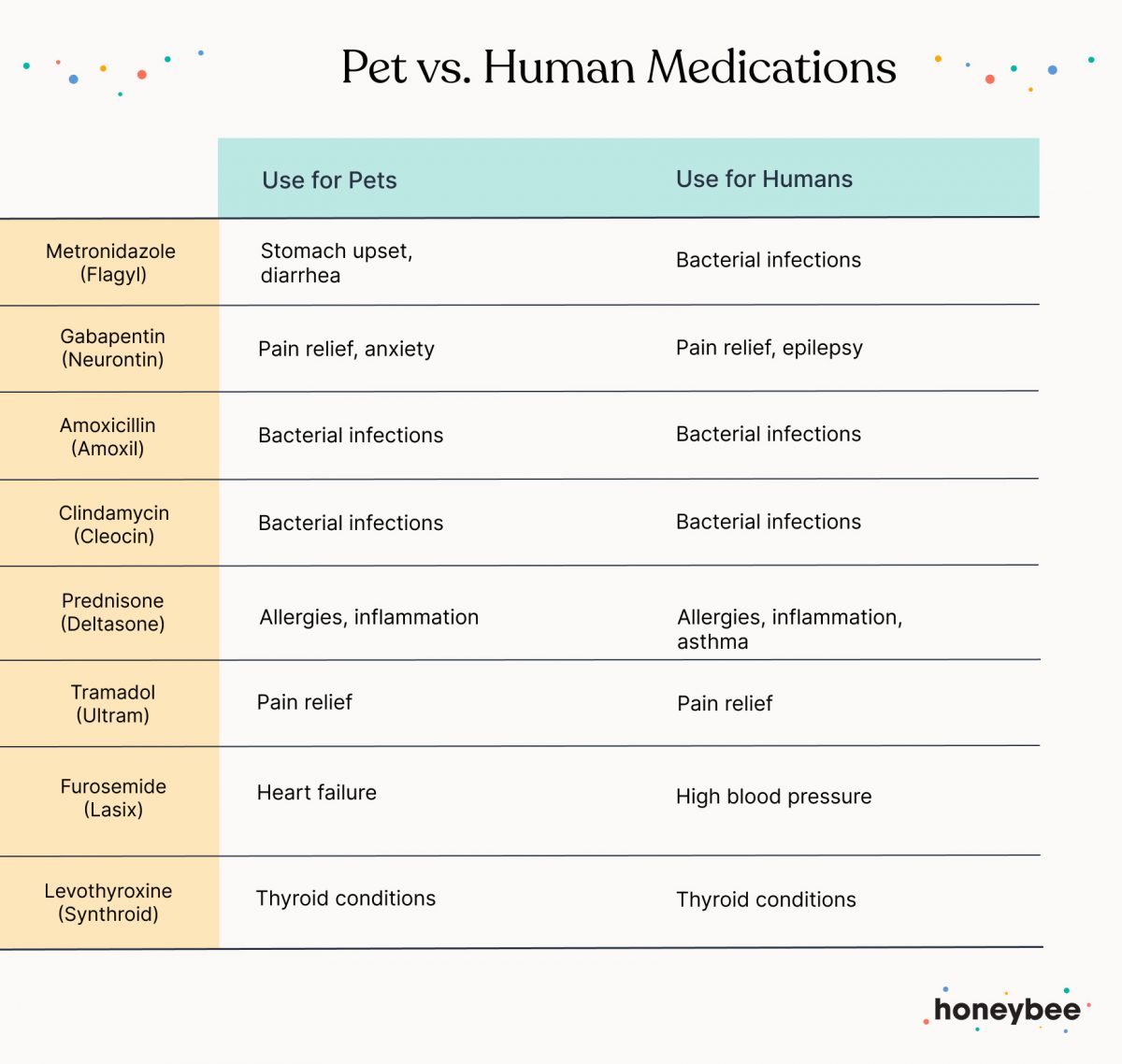 Human vs. Pet Medications What's the Difference? Honeybee Health