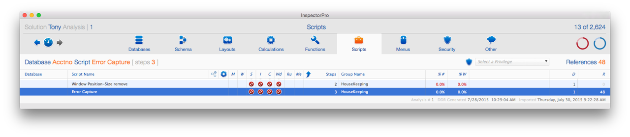 Donut visualization example for Scripts