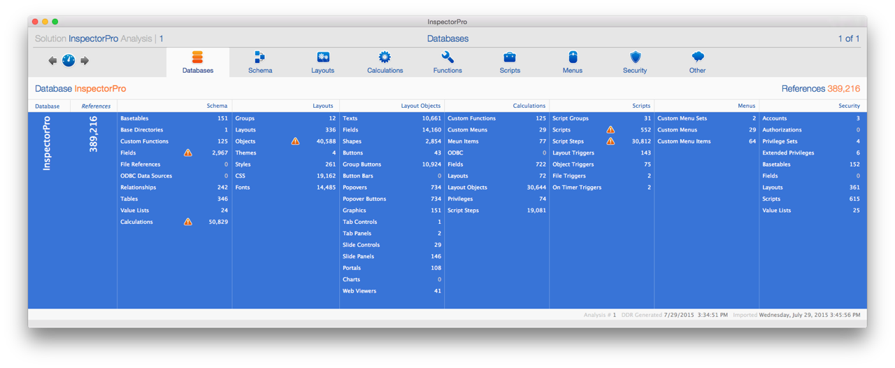 new streamlined Database view