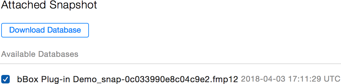 selecting a file to be downloaded from backup