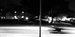 fast car blur in streetlight