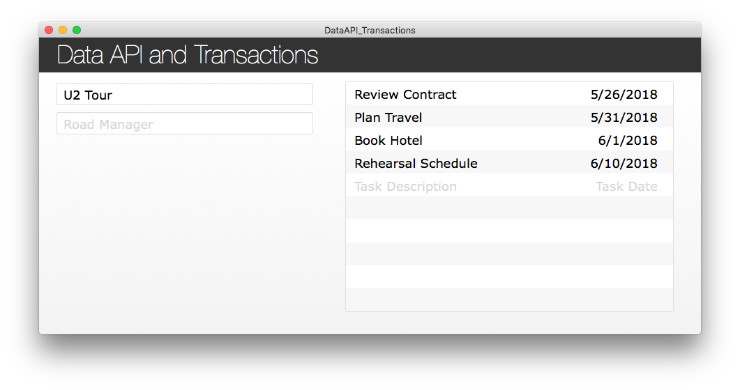 Data API and Transactions demo file