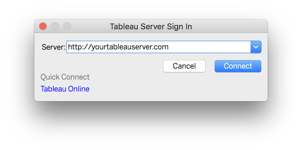 Tableau Server Sign in