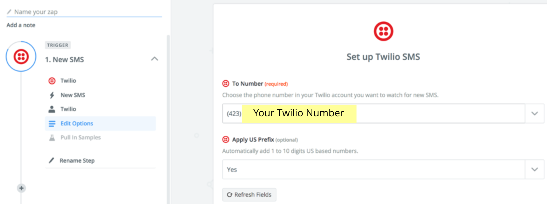 Set up Twilio SMS