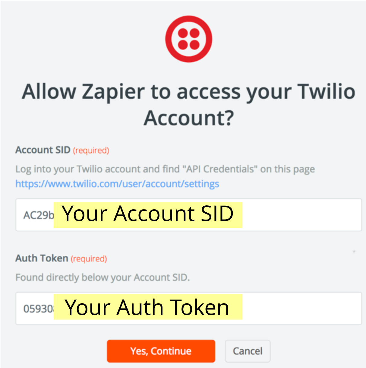 Twilio allow Zapier access