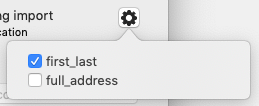 Select fields - first_last as example