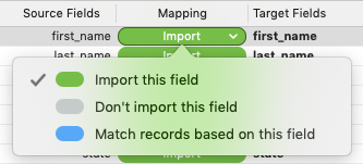 Update Data choices