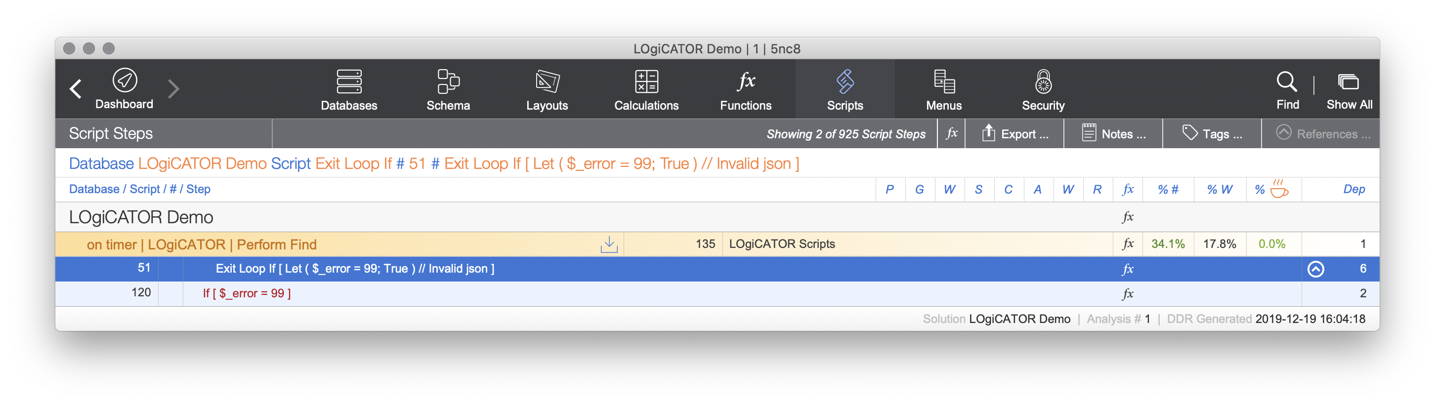 InspectorPro 7 Advanced Search Results
