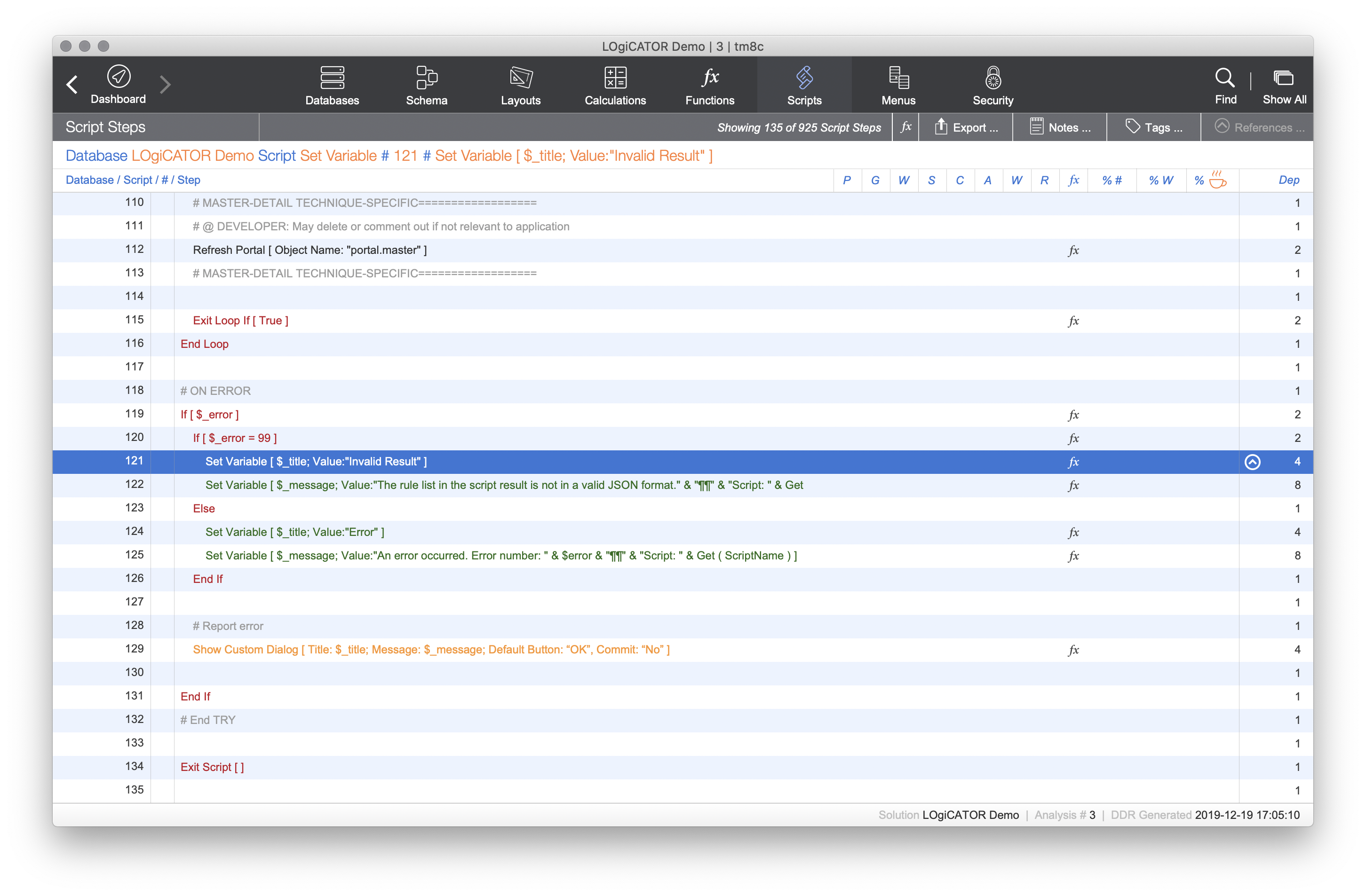 InspectorPro 7 Script Steps