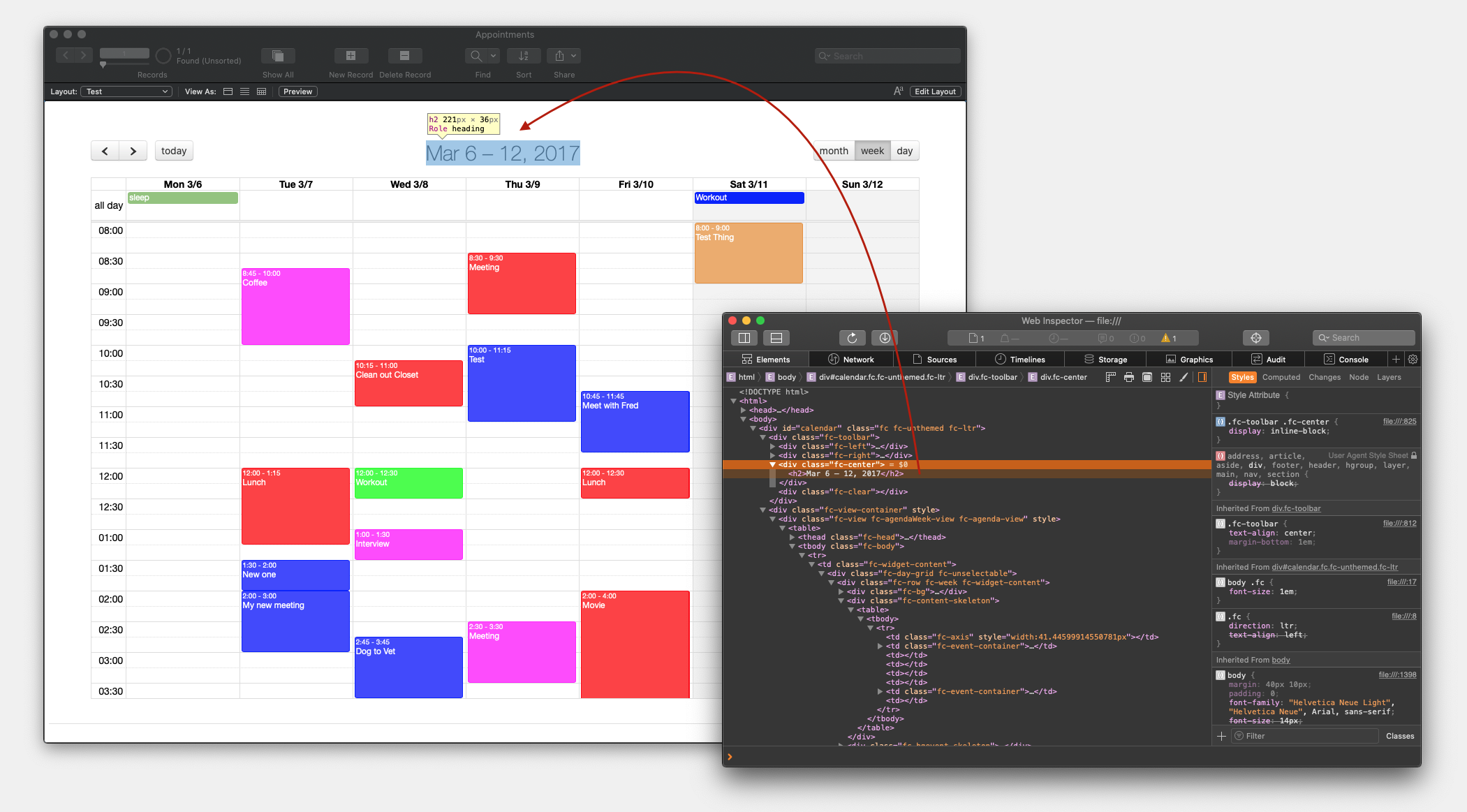 WebKit debugger with FileMaker Web Viewer