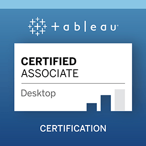 Tableau Certified Associate - Desktop - Certification logo